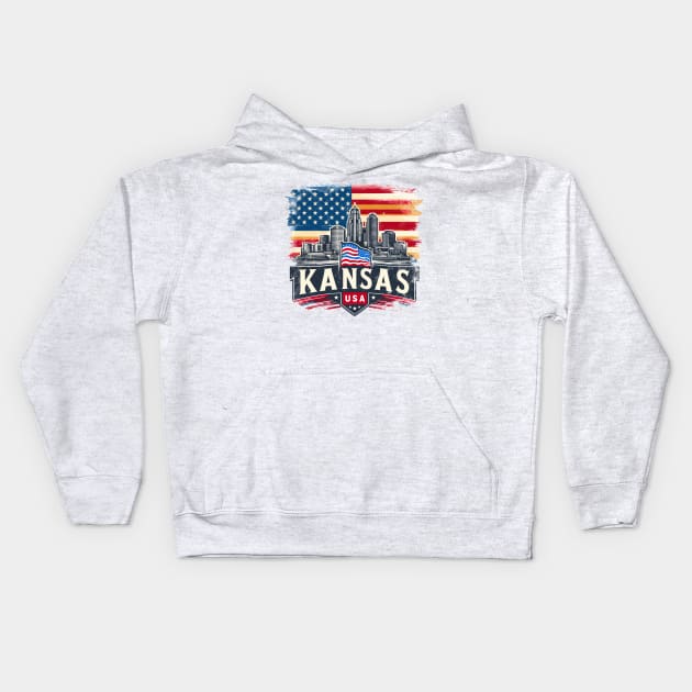 Kansas Kids Hoodie by Vehicles-Art